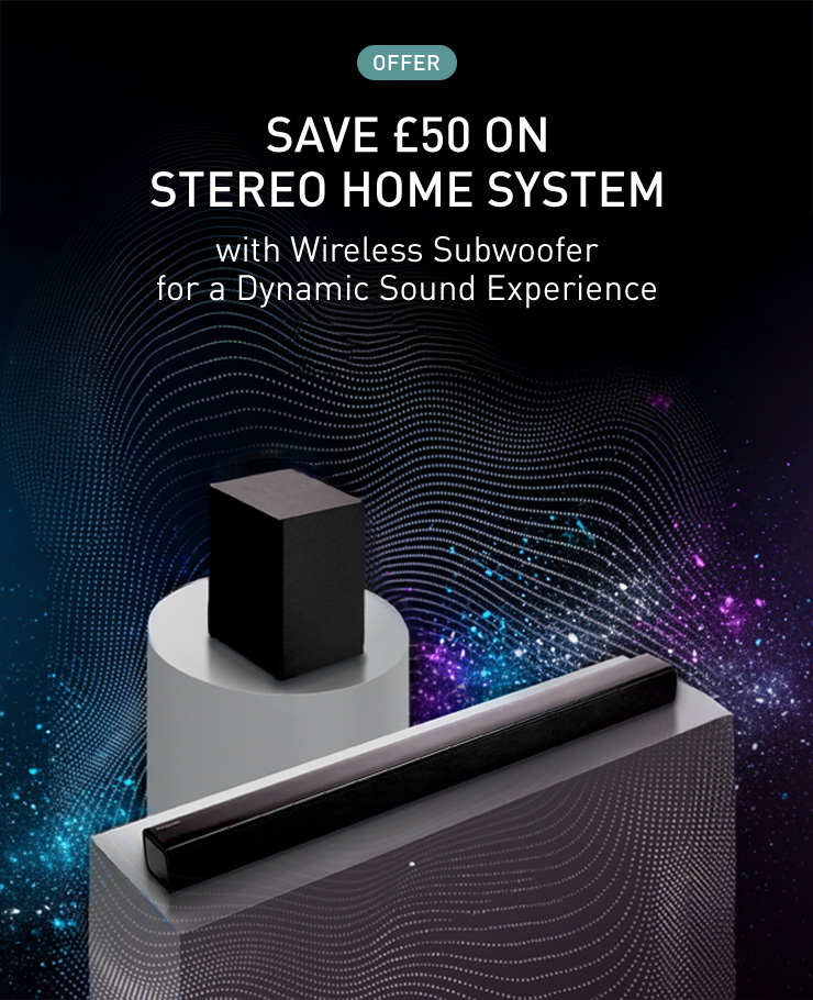 Save £50 on Slim Soundbar stereo system HTB150