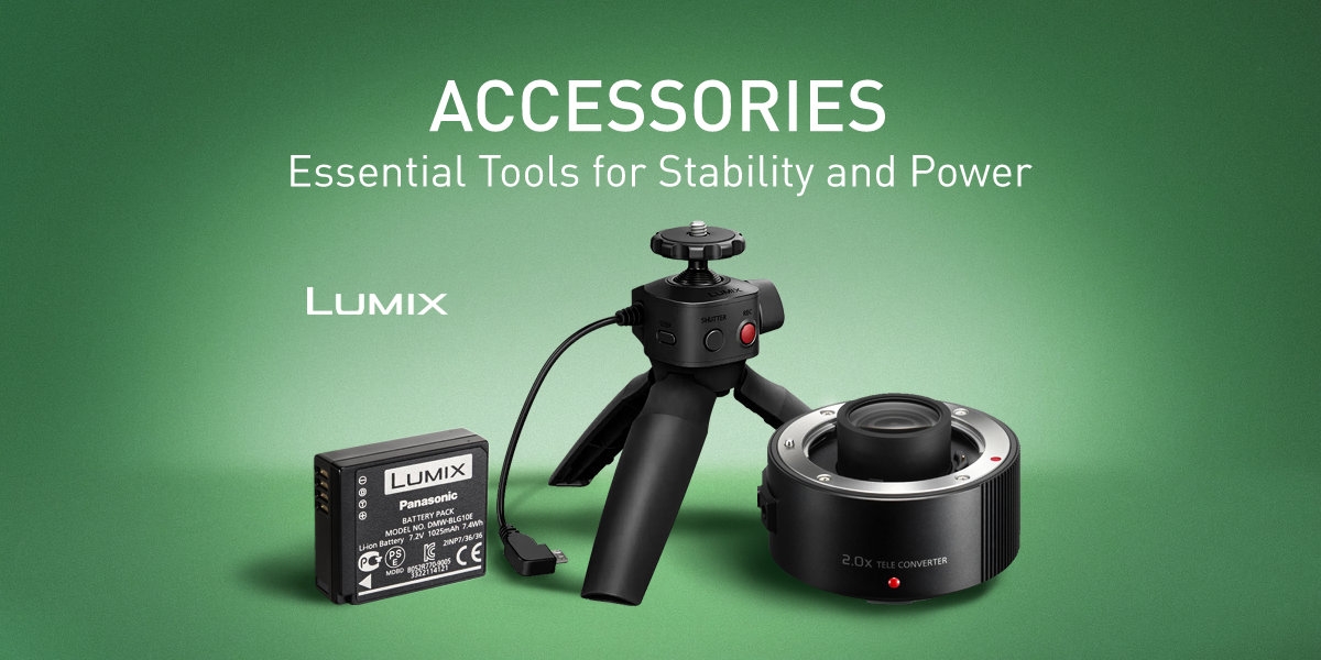 Best Panasonic Camera & Video Accessories – Upgrade your gear with high-quality add-ons for LUMIX cameras and camcorders.