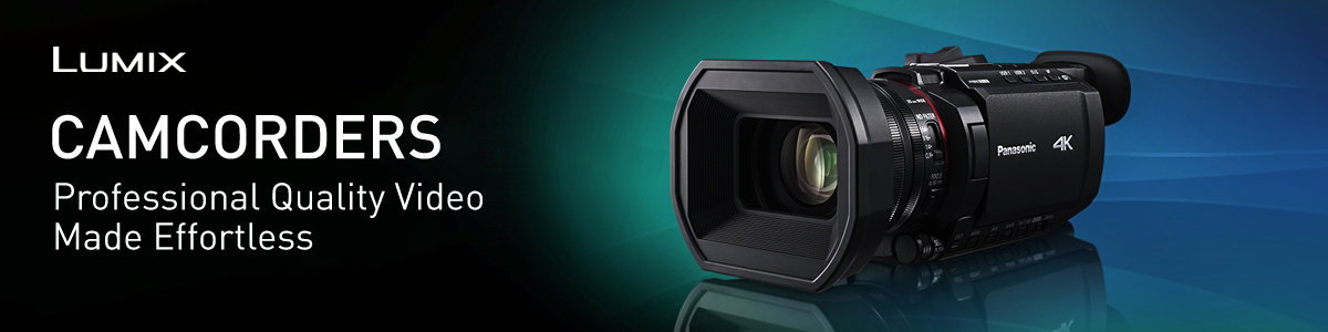 Shop Panasonic 4K Camcorders – High-resolution video cameras with powerful zoom, HDR support, and cinematic recording features.