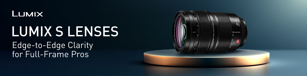 Shop LUMIX S Lenses – Professional-grade prime, zoom, and macro lenses designed for Panasonic full-frame mirrorless cameras.