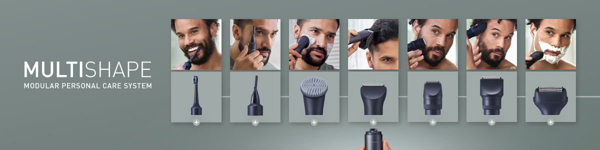 Shop MULTISHAPE Accessories – Enhance your grooming routine with additional heads for hair, beard, and dental care.