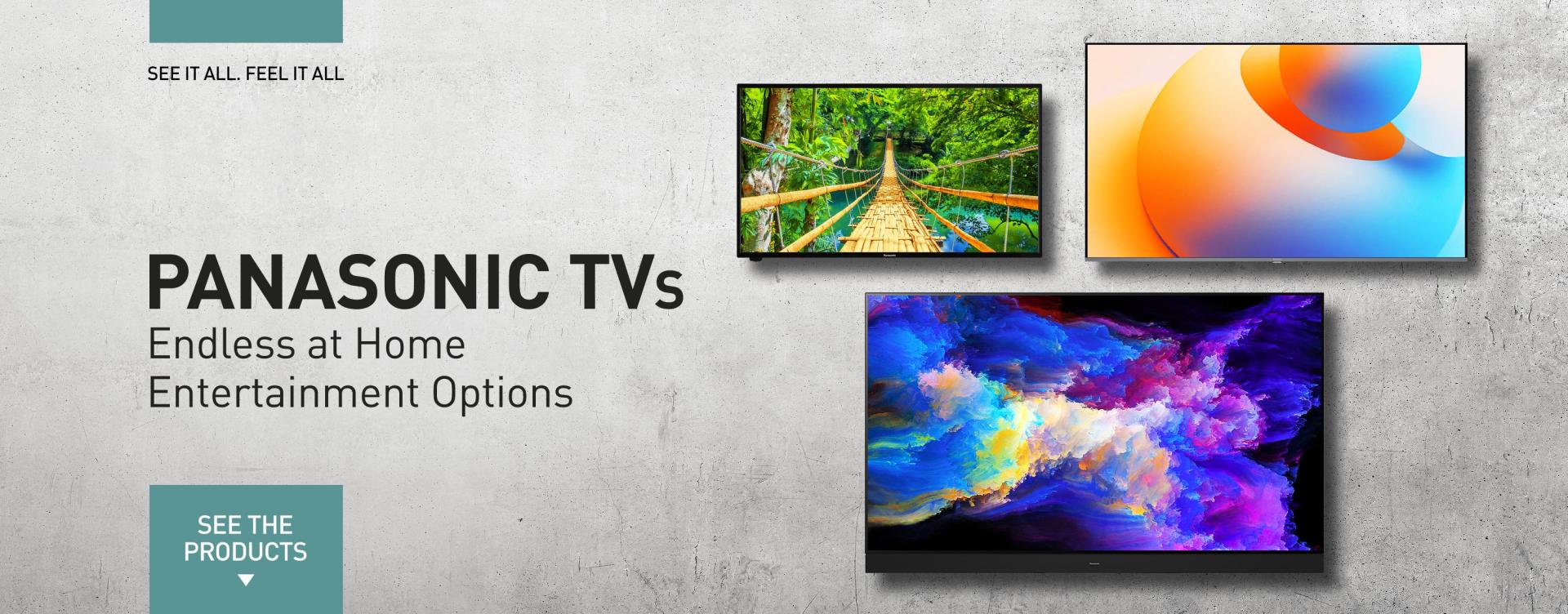 Panasonic Televisions – Explore the latest 4K OLED, LED, and Smart TVs for an immersive viewing experience.