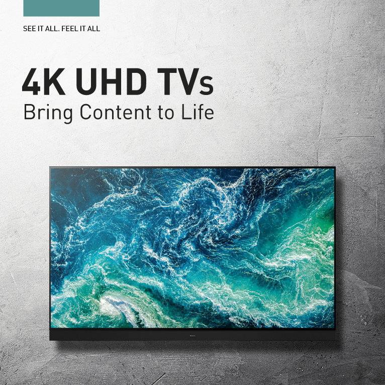 Panasonic 4K UHD TVs – Experience ultra-high-definition picture quality with vivid colors, HDR, and stunning clarity.