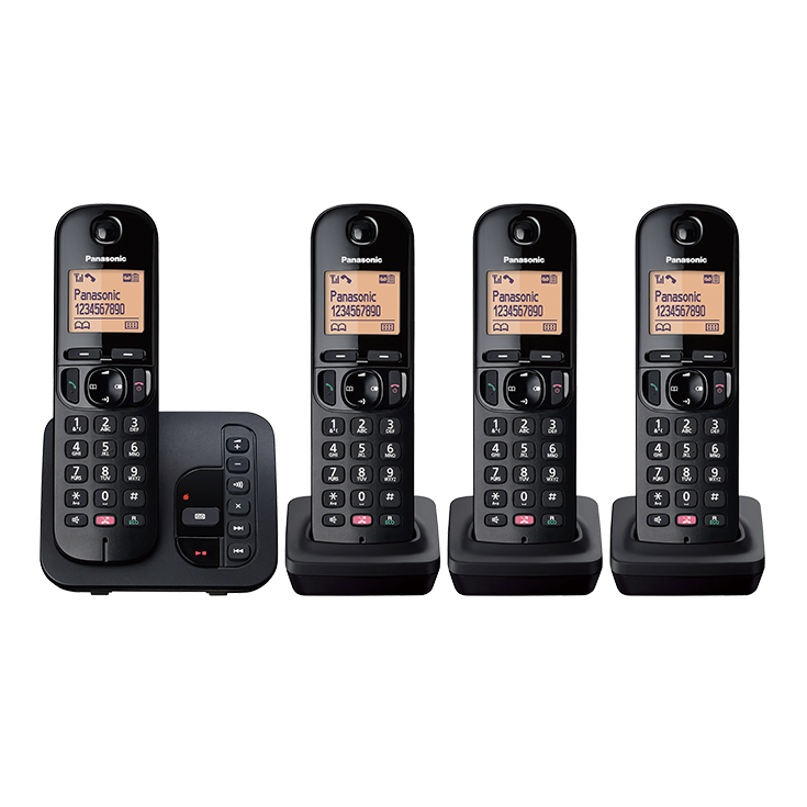 Digital Cordless Phone with Answering Machine - Quadruple Handset KX-TGC264EB KX-TGC264EB