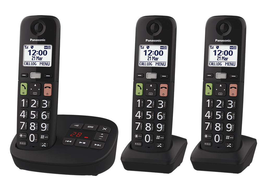 Digital Cordless Answering System - 3 Handsets KX-TGU133EB