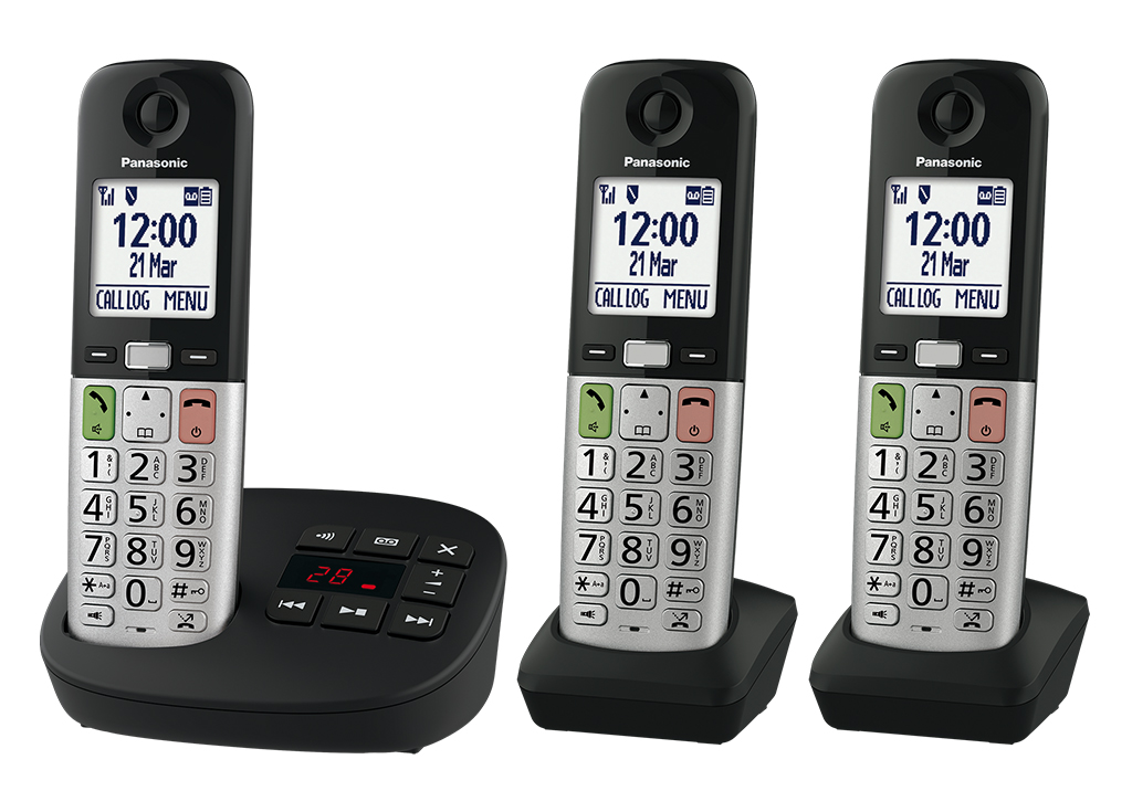 Digital Cordless Answering System - 3 Handsets KX-TGU433EB