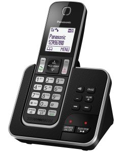 Single Digital Cordless Phone with Answering Machine KX-TGD320EB