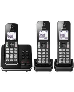 Triple Digital Cordless Phone with Answering Machine KX-TGD323EB