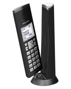 Single Digital Cordless Phone with Answering System - Gloss Black KX-TGK220EB