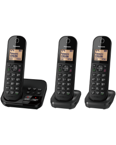 Triple Digital Cordless Phone with Answering Machine KX-TGC423EB