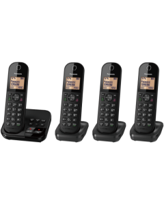 Quadruple Digital Cordless Phone with Answering Machine KX-TGC424EB