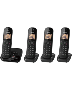 Quadruple Digital Cordless Phone with Answering Machine KX-TGC424EB