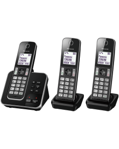 Digital Cordless Phone with 3 handsets and 30 Minute Answering Machine KX-TGD623EB