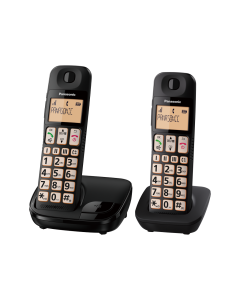 Twin Digital Cordless Phone with Hearing Aid Compatibility KX-TGE112EB