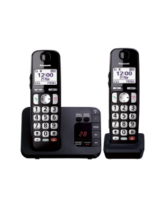 Digital cordless phone with 2 handsets and a 40-min answering machine KX-TGE822EB