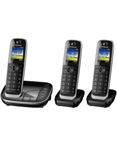 Triple Handset Digital Cordless Phone with Answering Machine KX-TGJ423EB