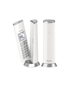 Twin Digital Cordless Phone with Answering System - WHITE KX-TGK222EW