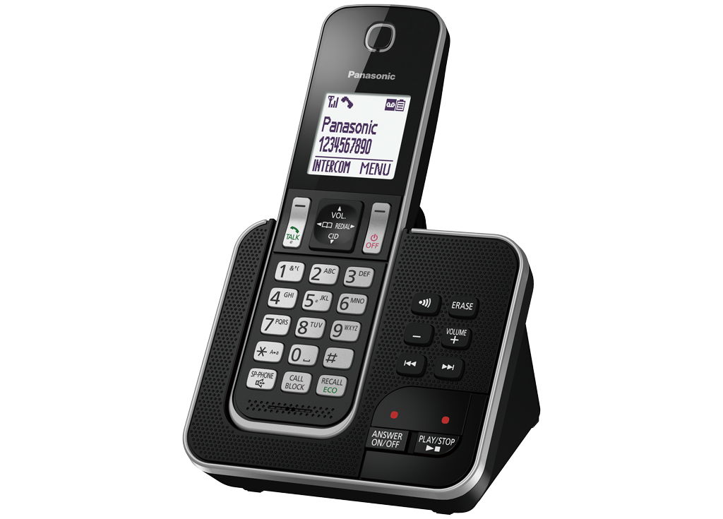 Digital Cordless Phone with 30 Minute Answering Machine KX-TGD620EB KX-TGD620EB