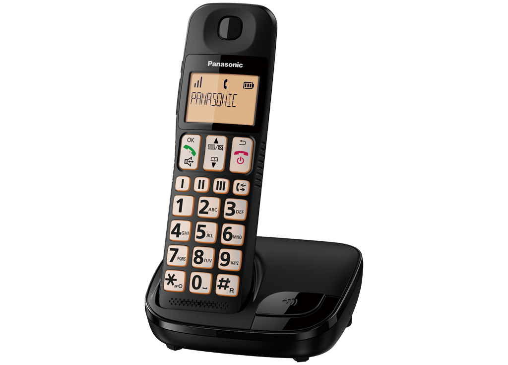 Single Digital Cordless Phone with Hearing Aid Compatibility KX-TGE110EB