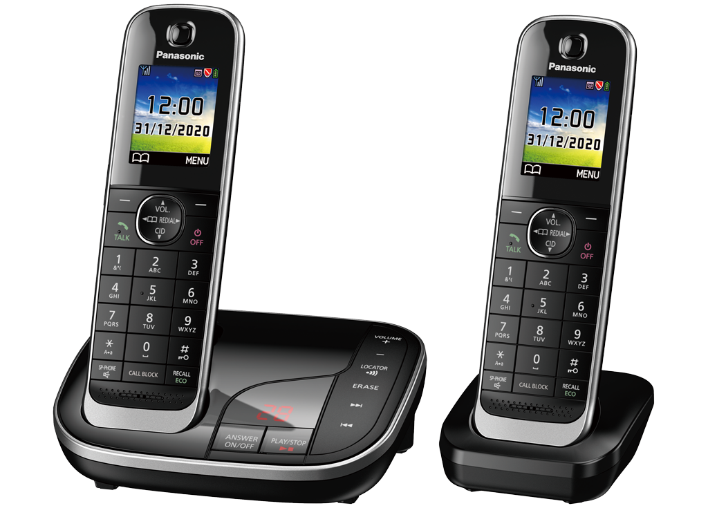 Double Handset Digital Cordless Phone with Answering Machine KX-TGJ422EB KX-TGJ422EB