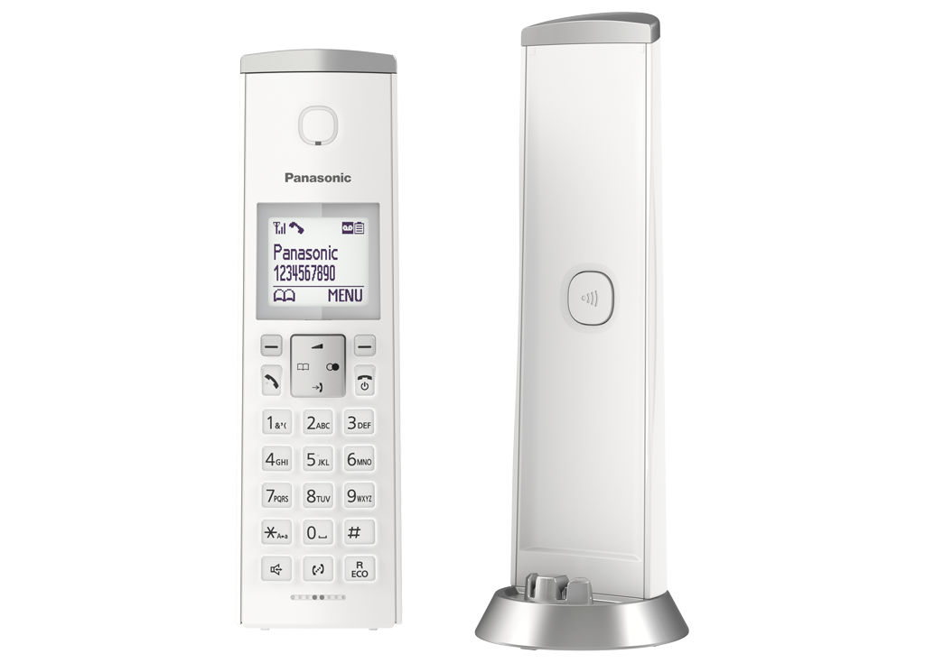 Single Digital Cordless Phone with Answering System - White KX-TGK220EW