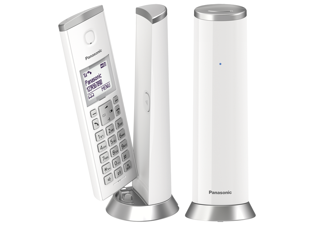 Twin Digital Cordless Phone with Answering System - WHITE KX-TGK222EW